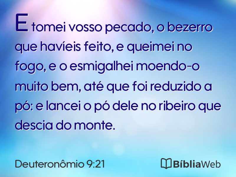 Deuteronômio 9:21 em imagem para compartilhar