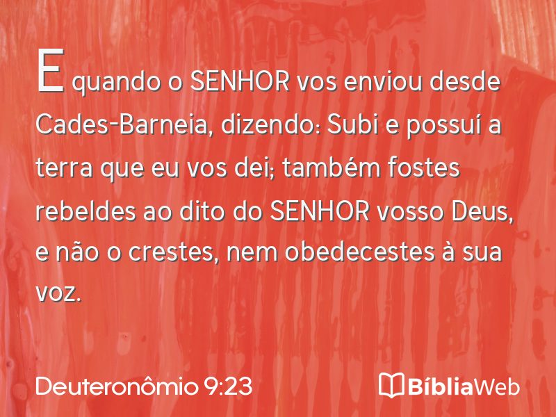 Deuteronômio 9:23 em imagem para compartilhar