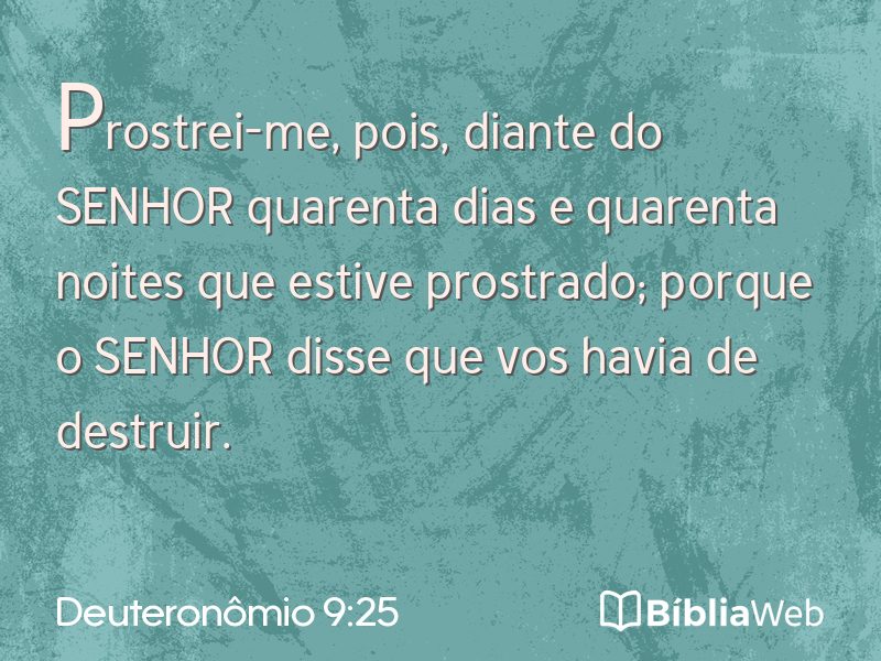 Deuteronômio 9:25 em imagem para compartilhar