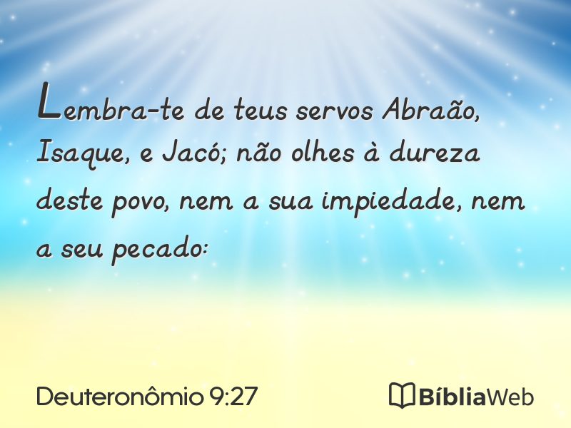 Deuteronômio 9:27 em imagem para compartilhar