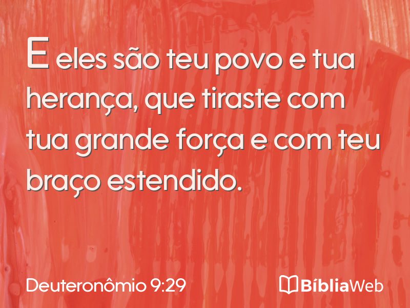 Deuteronômio 9:29 em imagem para compartilhar