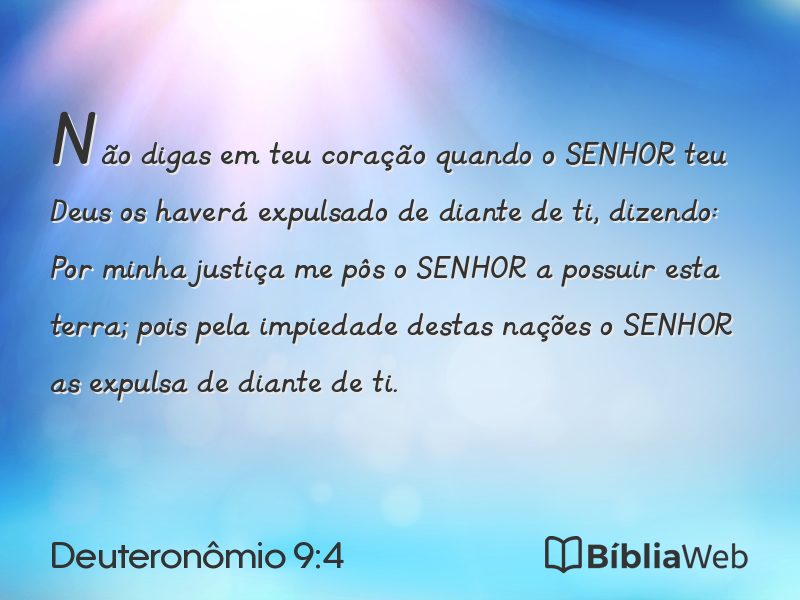 Deuteronômio 9:4 em imagem para compartilhar
