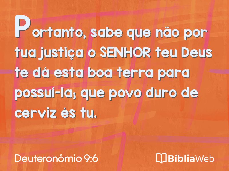 Deuteronômio 9:6 em imagem para compartilhar