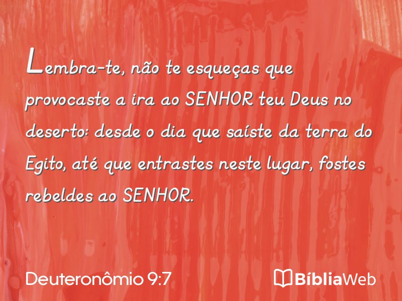 Deuteronômio 9:7 em imagem para compartilhar