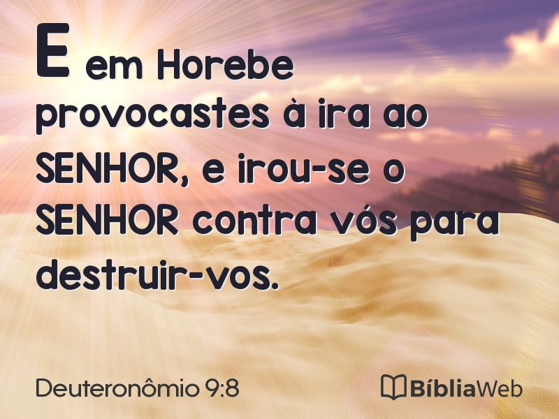 Deuteronômio 9:8 em imagem para compartilhar