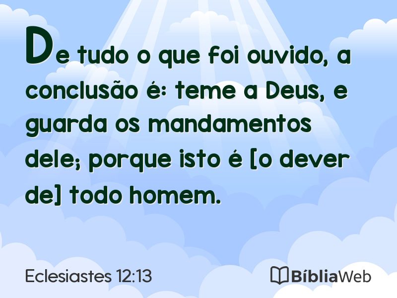 Eclesiastes 12:13 em imagem para compartilhar