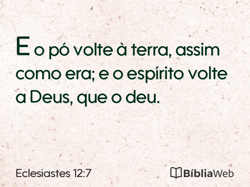 Eclesiastes 12:7 em imagem para compartilhar