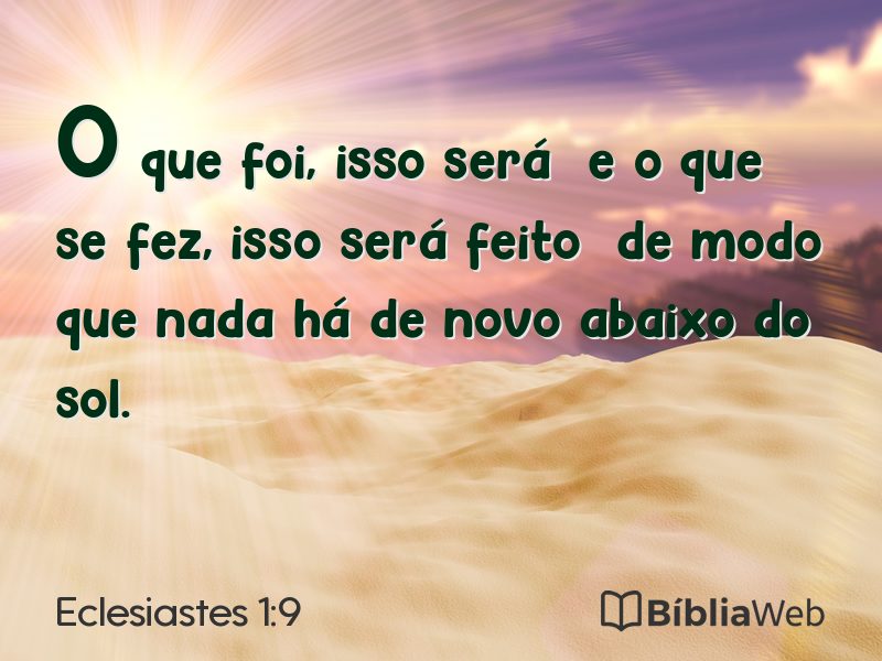Eclesiastes 1:9 em imagem para compartilhar