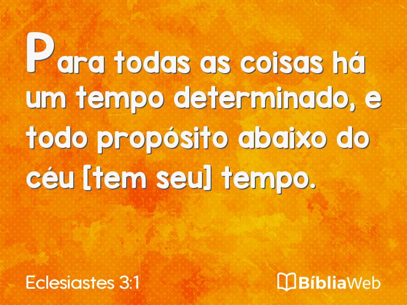 Eclesiastes 3:1 em imagem para compartilhar