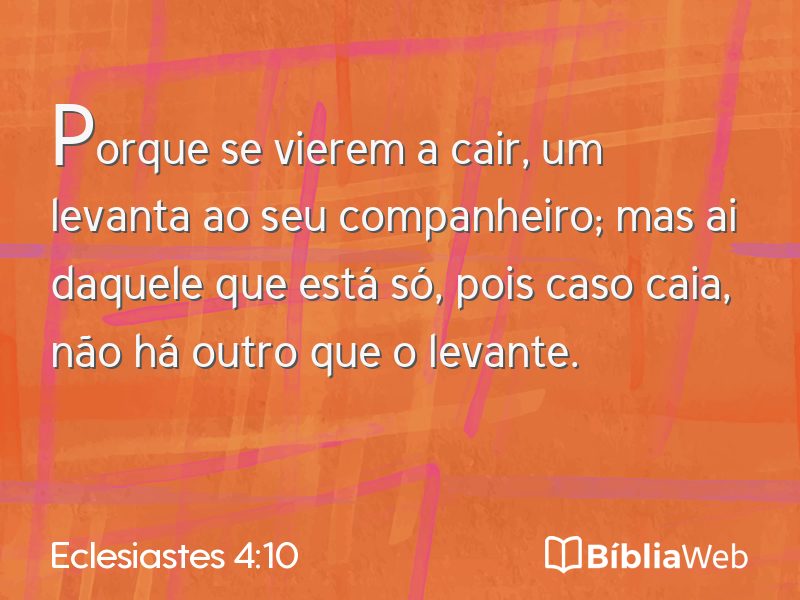 Eclesiastes 4:10 em imagem para compartilhar