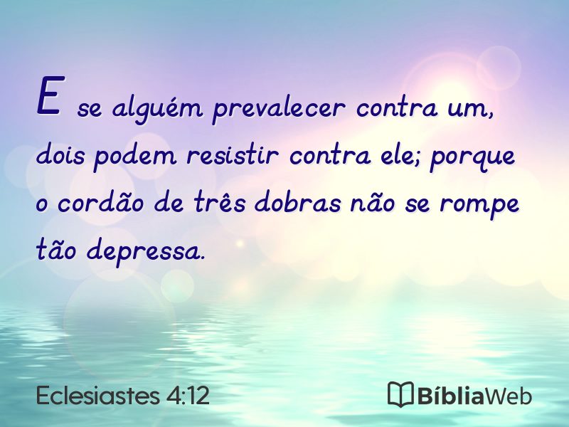 Eclesiastes 4:12 em imagem para compartilhar