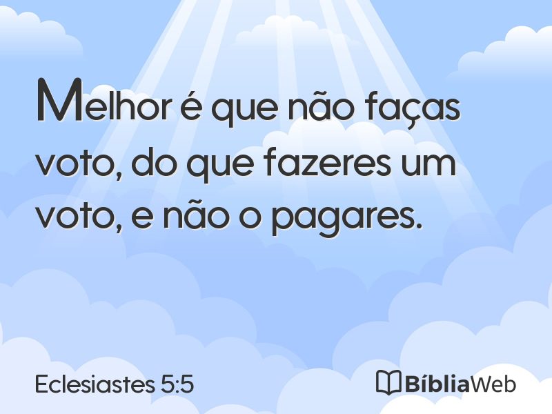 Eclesiastes 5:5 em imagem para compartilhar