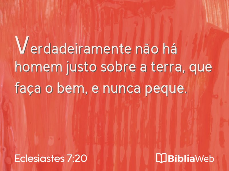 Eclesiastes 7:20 em imagem para compartilhar