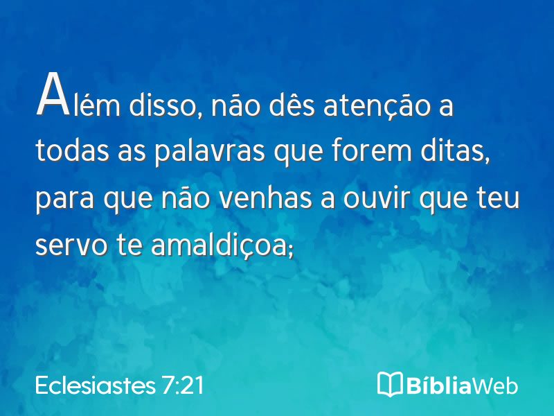 Eclesiastes 7:21 em imagem para compartilhar