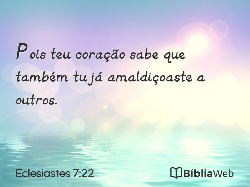 Eclesiastes 7:22 em imagem para compartilhar