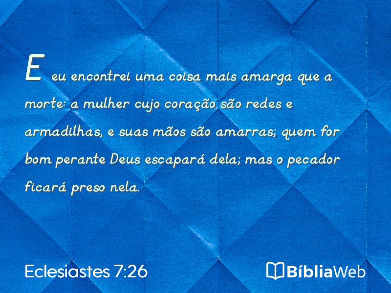 Eclesiastes 7:26 em imagem para compartilhar