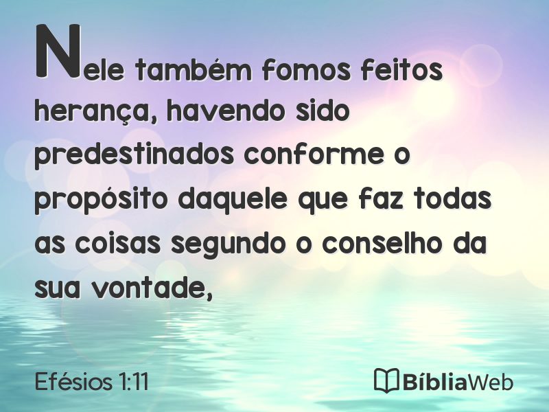 Efésios 1:11 em imagem para compartilhar