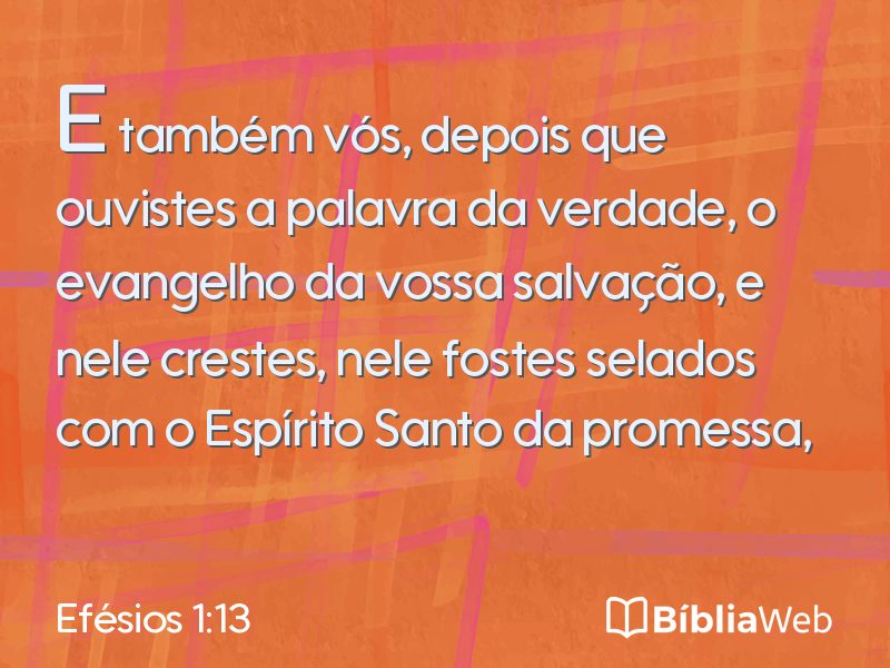 Efésios 1:13 em imagem para compartilhar