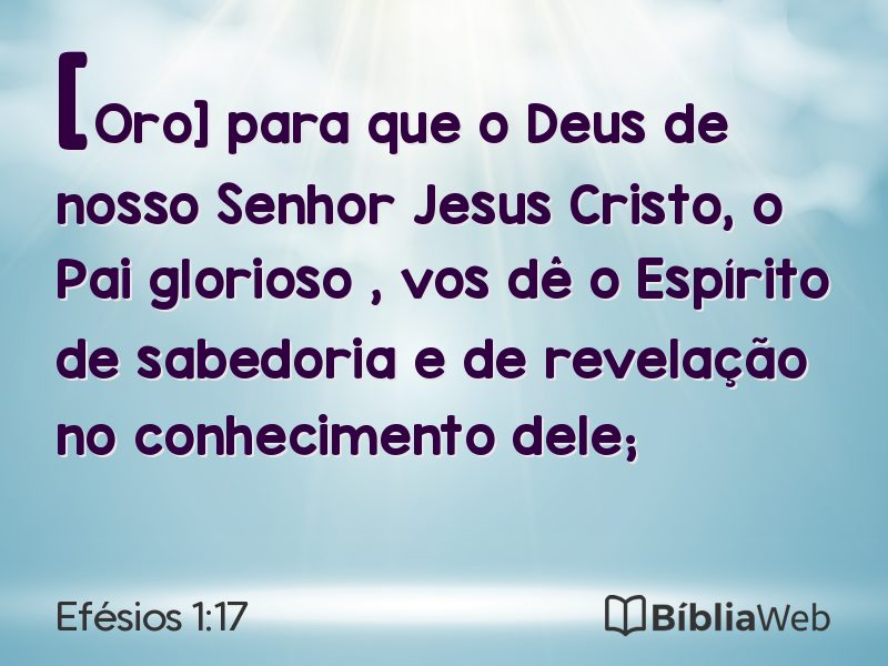 Efésios 1:17 em imagem para compartilhar