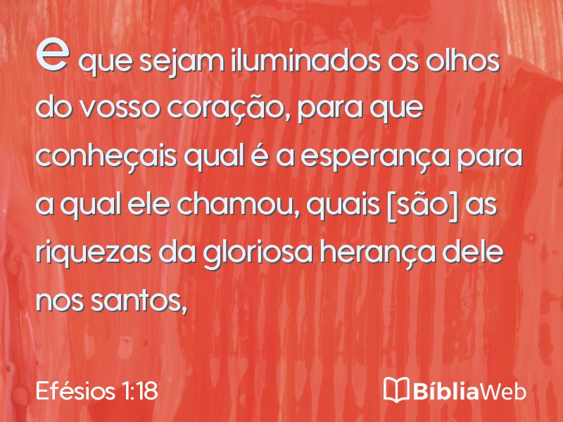 Efésios 1:18 em imagem para compartilhar