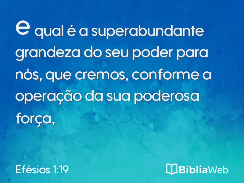 Efésios 1:19 em imagem para compartilhar