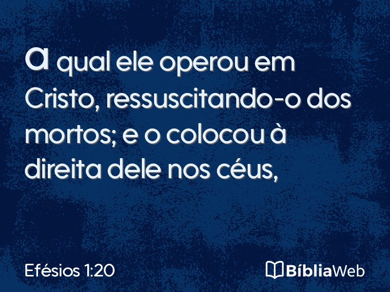 Efésios 1:20 em imagem para compartilhar