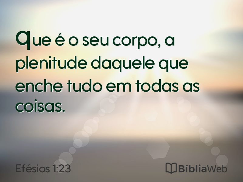 Efésios 1:23 em imagem para compartilhar