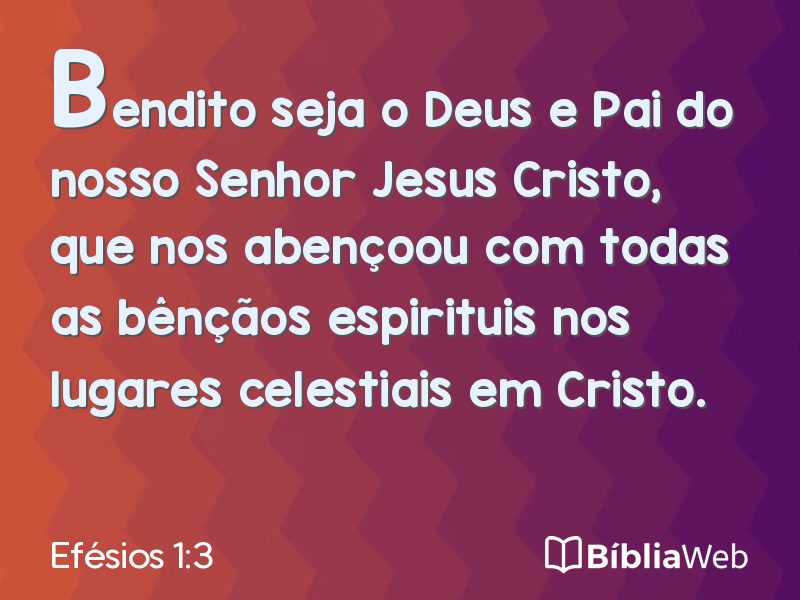 Efésios 1:3 em imagem para compartilhar