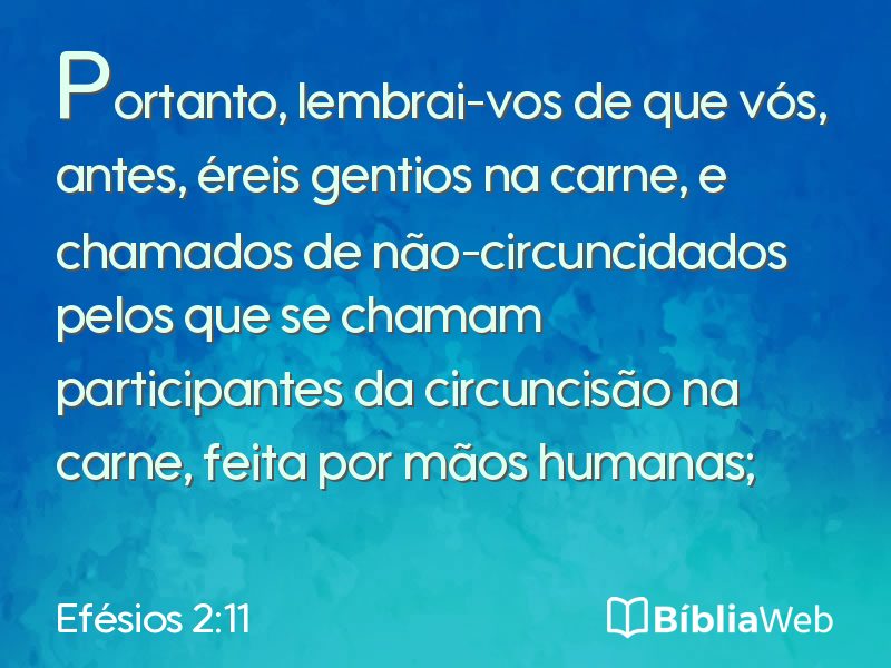 Efésios 2:11 em imagem para compartilhar