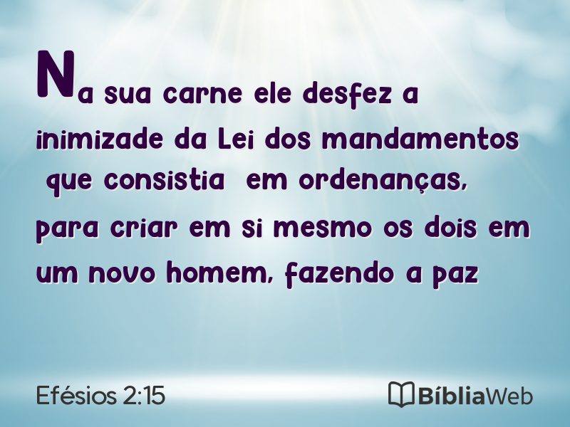 Efésios 2:15 em imagem para compartilhar