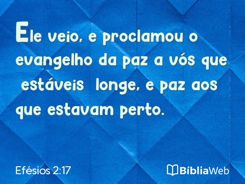 Efésios 2:17 em imagem para compartilhar