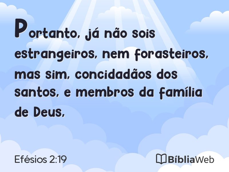 Efésios 2:19 em imagem para compartilhar
