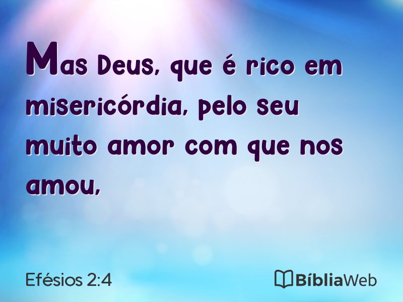 Efésios 2:4 em imagem para compartilhar