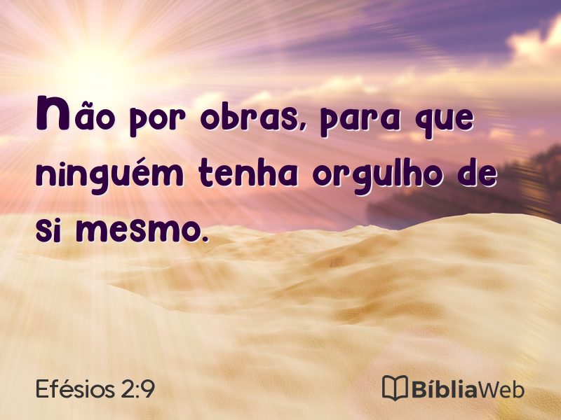 Efésios 2:9 em imagem para compartilhar