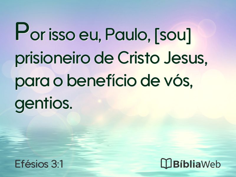 Efésios 3:1 em imagem para compartilhar
