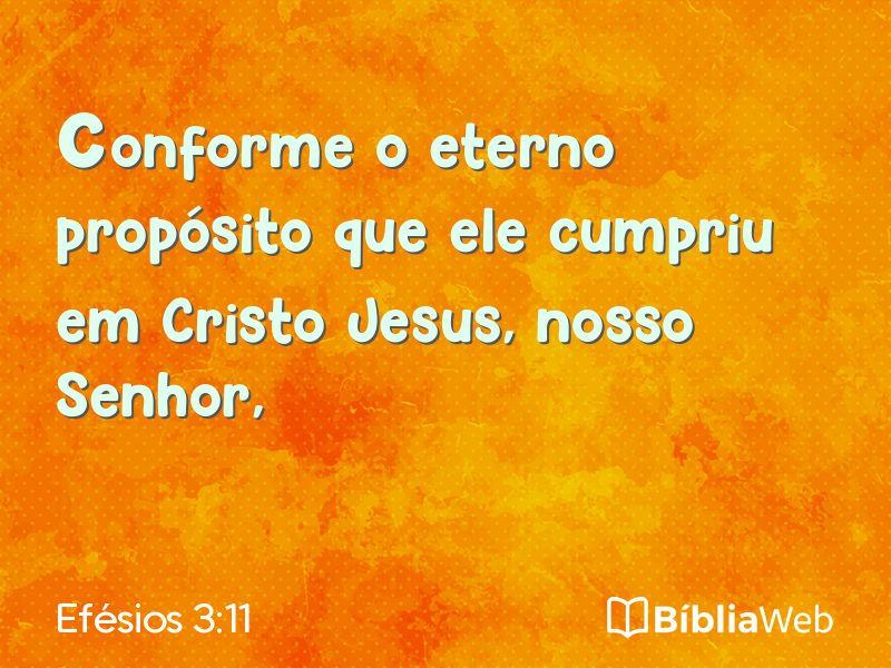 Efésios 3:11 em imagem para compartilhar