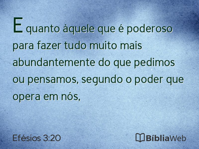 Efésios 3:20 em imagem para compartilhar