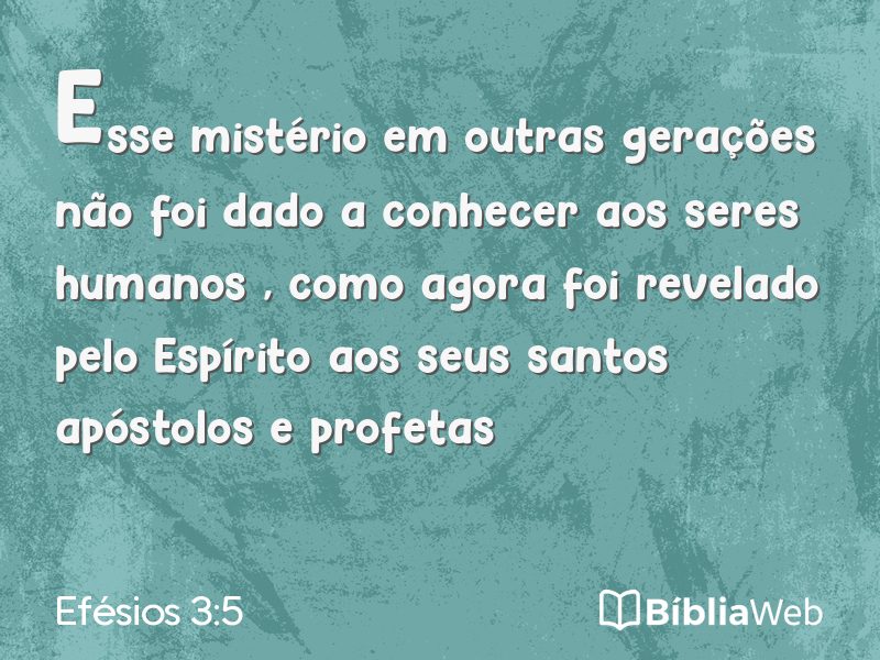 Efésios 3:5 em imagem para compartilhar