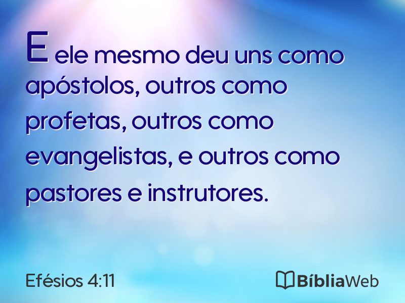 Efésios 4:11 em imagem para compartilhar