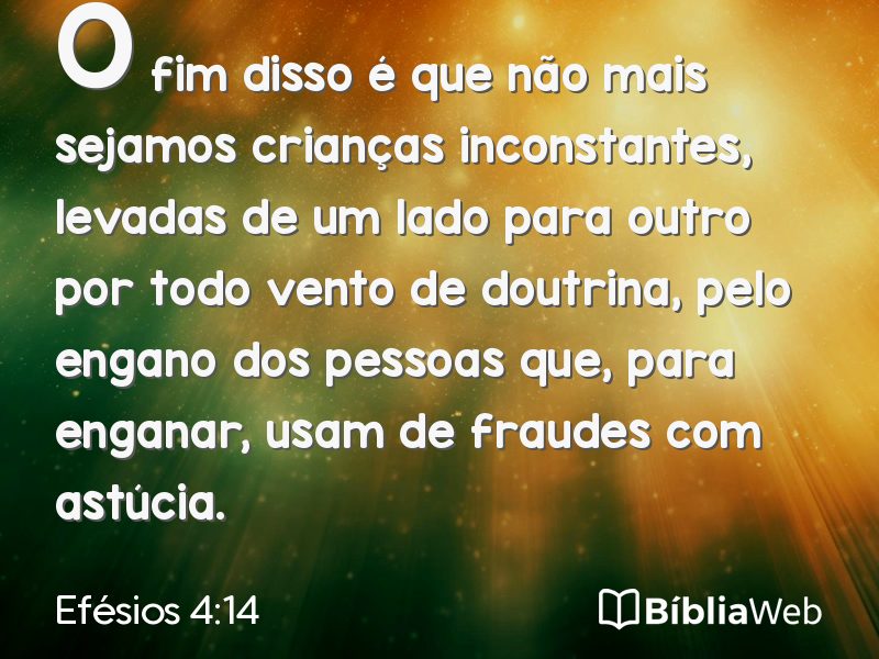 Efésios 4:14 em imagem para compartilhar