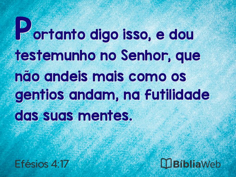 Efésios 4:17 em imagem para compartilhar