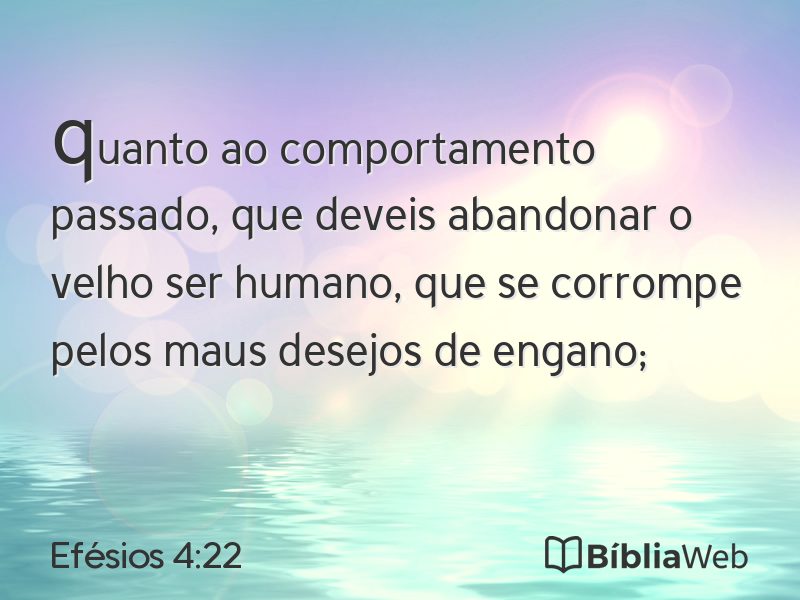 Efésios 4:22 em imagem para compartilhar