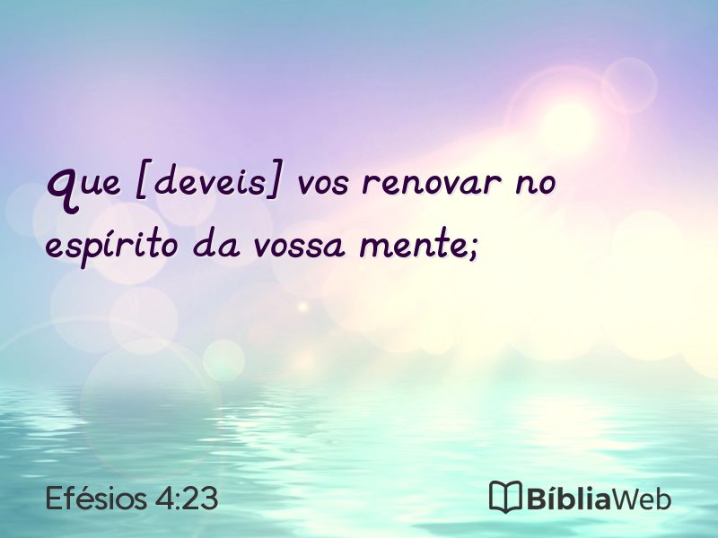 Efésios 4:23 em imagem para compartilhar