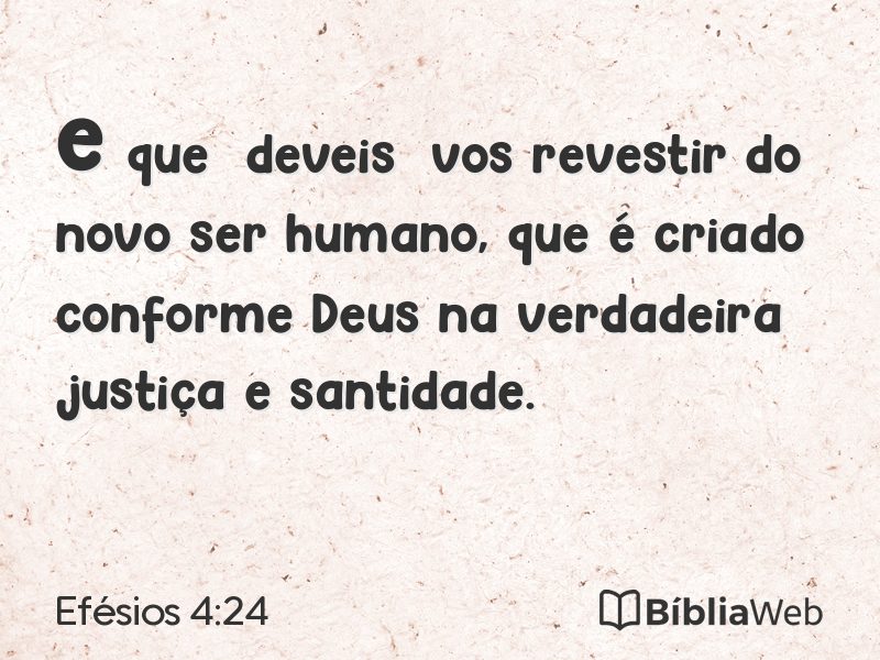 Efésios 4:24 em imagem para compartilhar