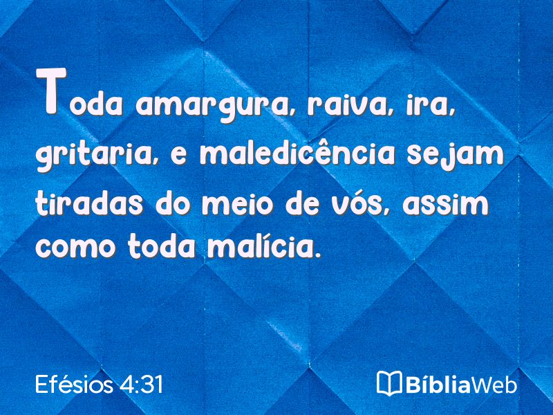 Efésios 4:31 em imagem para compartilhar