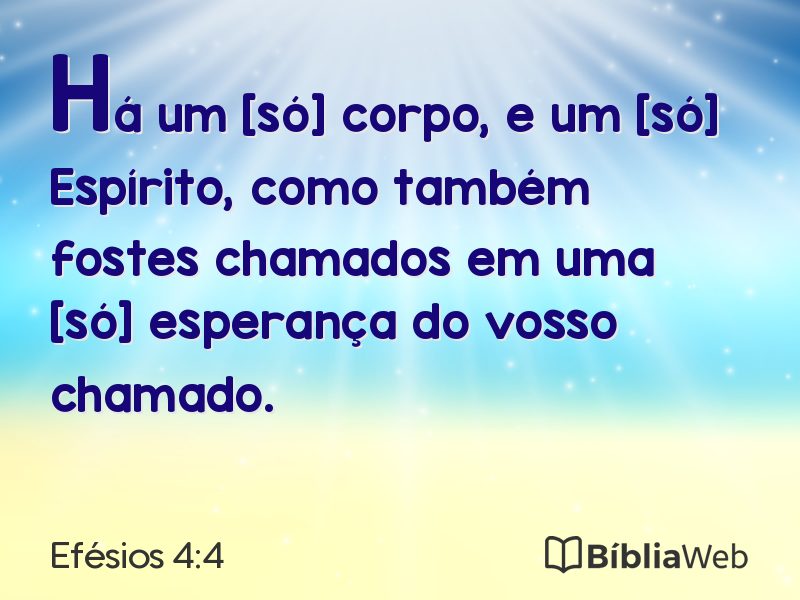 Efésios 4:4 em imagem para compartilhar