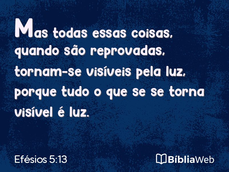 Efésios 5:13 em imagem para compartilhar
