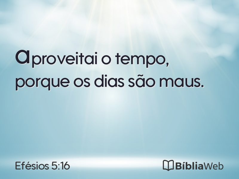 Efésios 5:16 em imagem para compartilhar
