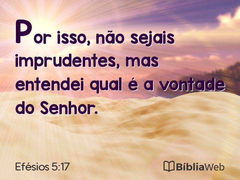 Efésios 5:17 em imagem para compartilhar