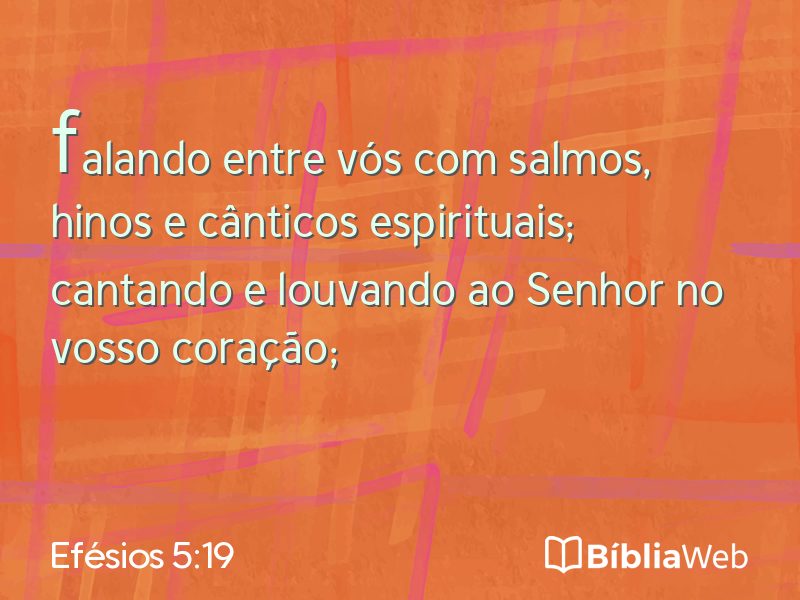 Efésios 5:19 em imagem para compartilhar